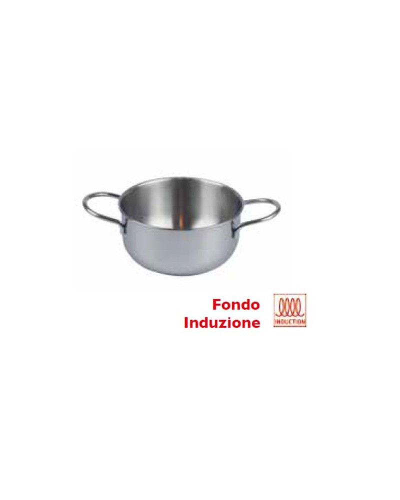 Casseruola 2 manici INOX CM12 ART. 157-12 DAISY. adatta anche per induzione.