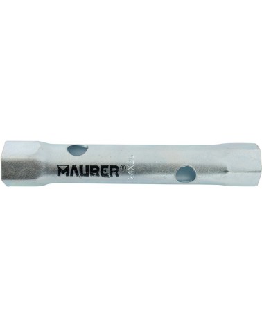 Chiave a tubo 30X32MM doppia esagonale MAURER - leggera, in acciaio stampato cromato