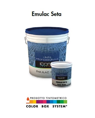 EMULAC SETA BASE NERO LT.2,5 IDROPITTURA LAVABILE ACRILICA