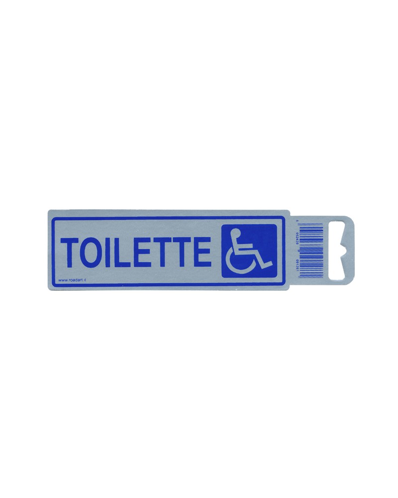 Etichetta adesiva TOILETTE PER DISABILI. Dimensioni 150x50.