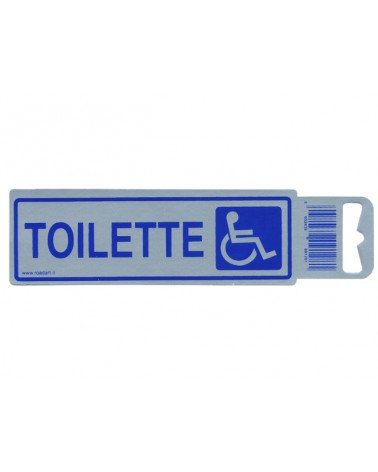 Etichetta adesiva TOILETTE PER DISABILI. Dimensioni 150x50.