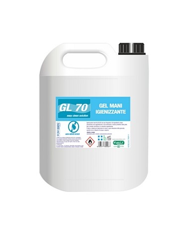 GL 70 GEL MANI ALCOLICO TANICA DA 5LT.E' un igienizzante mani ad uso frequente. Gli ingredienti a base idroalcolica non aggredis