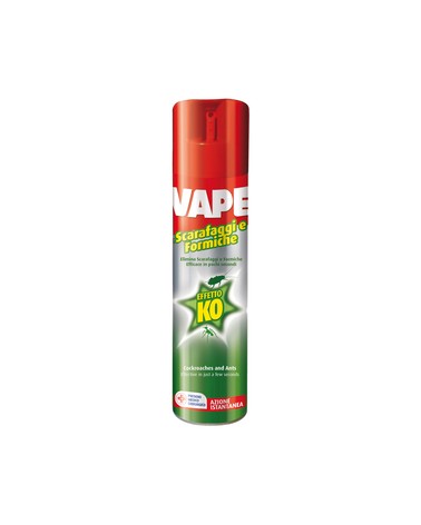 Insetticida spray ML400 elimina scarafaggi e formiche VAPE SUPER KO - il principio attivo rilasciato dallo spray mantiene la pro