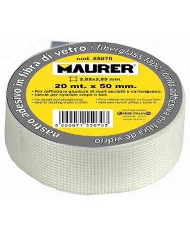 Nastro rete adesivo MT90xh50mm per cartongesso in fibra di vetro MAURER