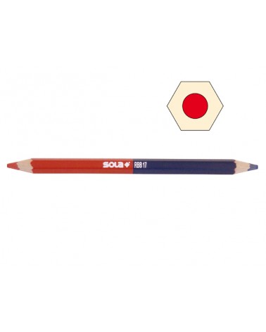 Sola matita CM17 bicolore rossa-blu con mina in grafite con aggiunta di cera