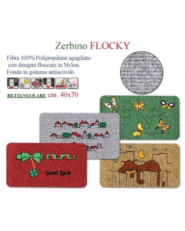 ZERBINO FLOCKY rettangolare 40X70cm ASSORTITI