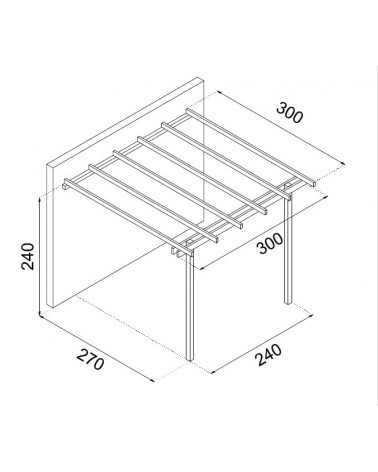 PERGOLA ADDOSSATA 300X300