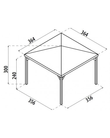 GAZEBO ISCHIA 360X360 SENZA GRIGLIATI