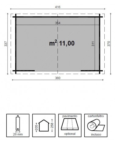 CASETTA DOROTHY CM 380X337