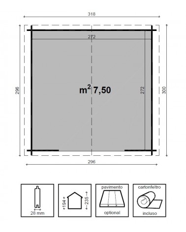 CASETTA RITA CM 300X300