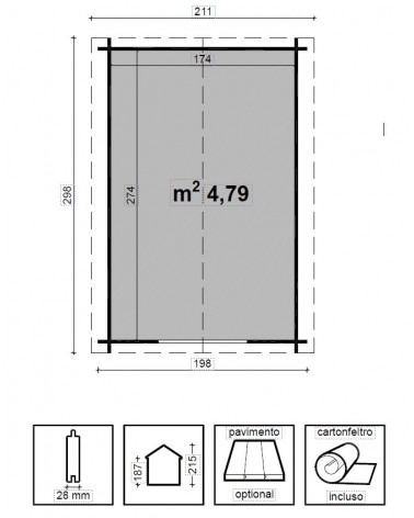 CASETTA AGNESE CM 200X300