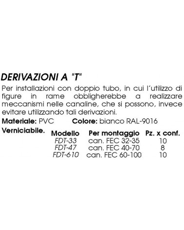 DERIVAZIONE T      FDT-33 