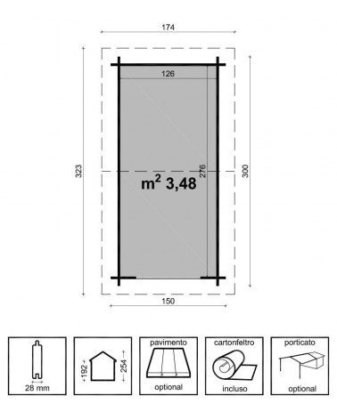 CASETTA LUCIA CM. 150X300