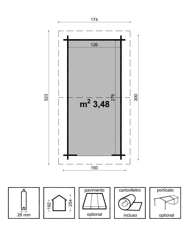 CASETTA LUCIA CM. 150X300