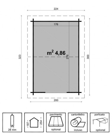 CASETTA ILARIA CM. 200X300