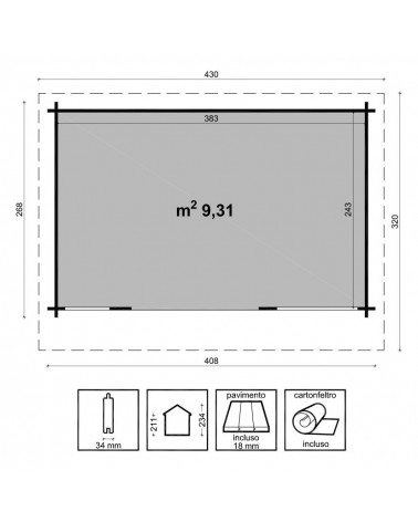 CASETTA CARLA CM 408X268