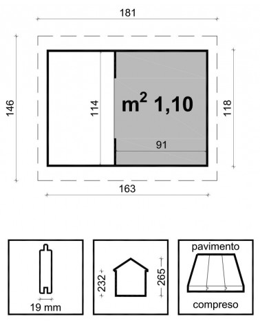 CASETTA JOY CM. 163X118