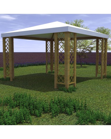 GAZEBO CAPRI 300X300 CON GRIGLIATI