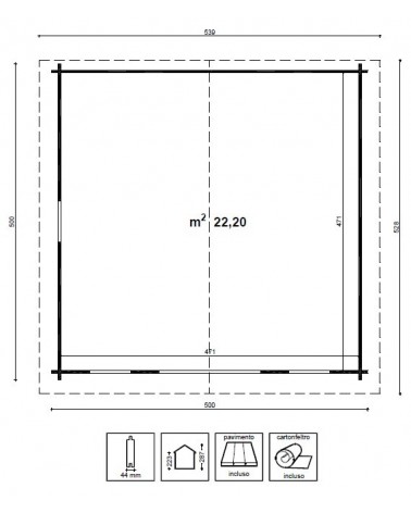 CASETTA LAVINIA CM 500X500