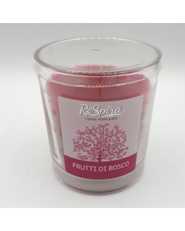 CANDELA RESPIRA profumo FRUTTI DI BOSCO 140grammi +35ore di utilizzo