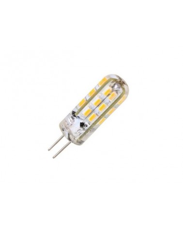 Lampada led bispina, attacco G4, potenza 2W = (20 W), lumen 200, 3000 kelvin, apertura fascio 300°. 12V