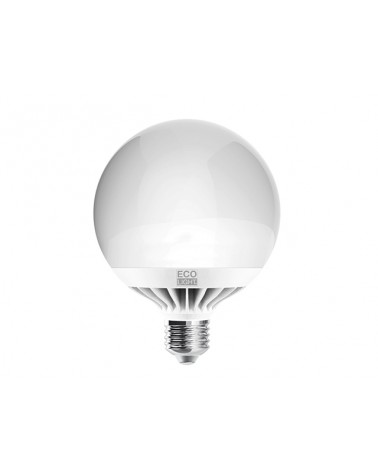 Lampada led globo e27 20W-> 100W. 1600LUMEN, 6000K. Attacco E27. Durata 30000 ore, 15000 accensioni, classe A+. Angolo 200°, sol