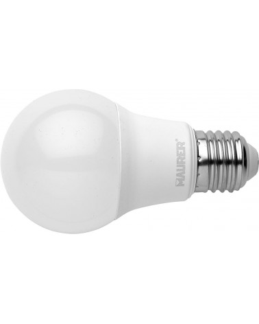 Lampadina a LED 4,9W E27 480L MAURER goccia smerigliata - supporto in plastica - attacco E27 - 2700 K (luce calda)