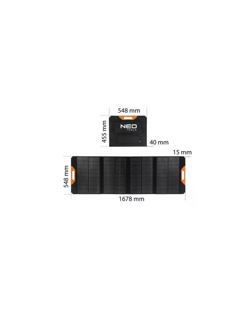 Pannello solare portatile 140W, MAX 18V art. 90-142 NEO TOOLS