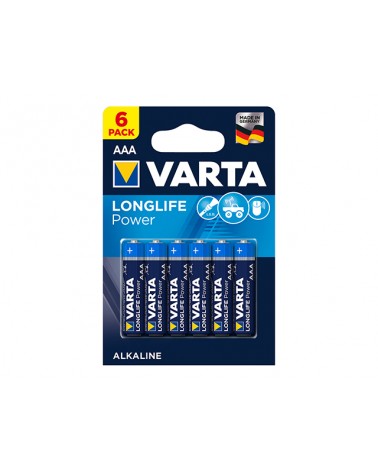 Pila HIGH ENERGY VARTA. Tipo MINI Stilo AAA. Alcalina. 1,5 volt. Confezione 4+2.