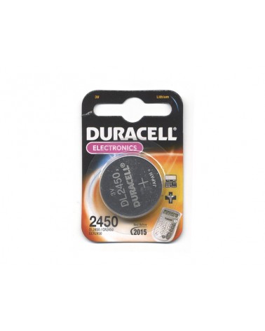 Pila litio 2450 a bottone DURACELL elettronica 3V