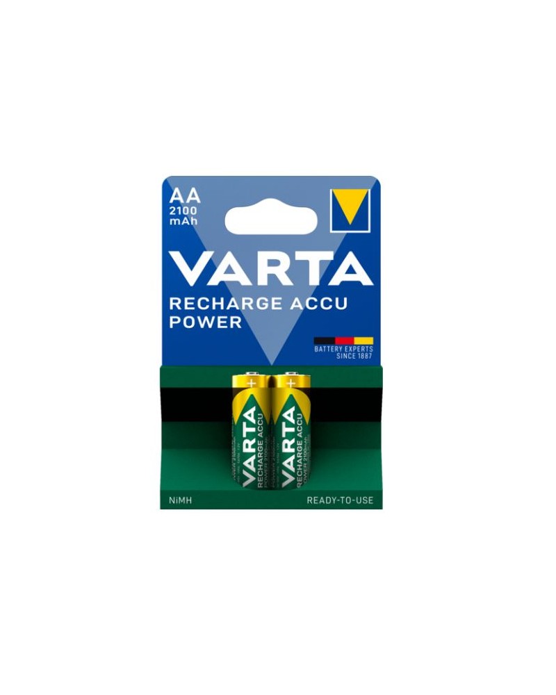 Pila POWER RECHARGE Accu, ricaricabile 2100MAH. Tipo Stilo. 2 PEZZI. VARTA