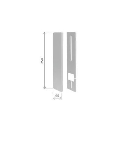 PLACCA CIECA CON SOTTOPLACCA PER AVVOLGITORI UNIV.IN ABS BIANCO