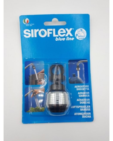 AEREATORE / DOCCETTA CON ROMPIGETTO CROMATO CON SNODO SIROFLEX ART. 2485/2S