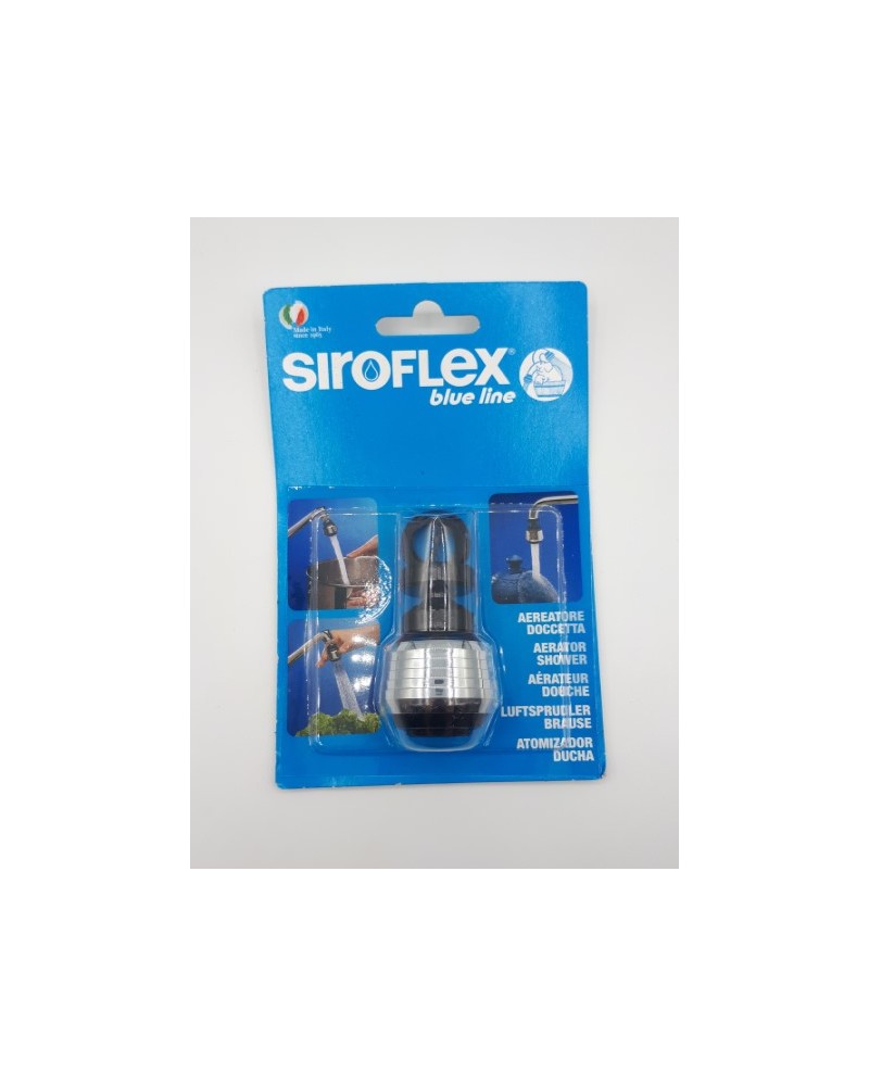 AEREATORE / DOCCETTA CON ROMPIGETTO CROMATO CON SNODO SIROFLEX ART. 2485/2S