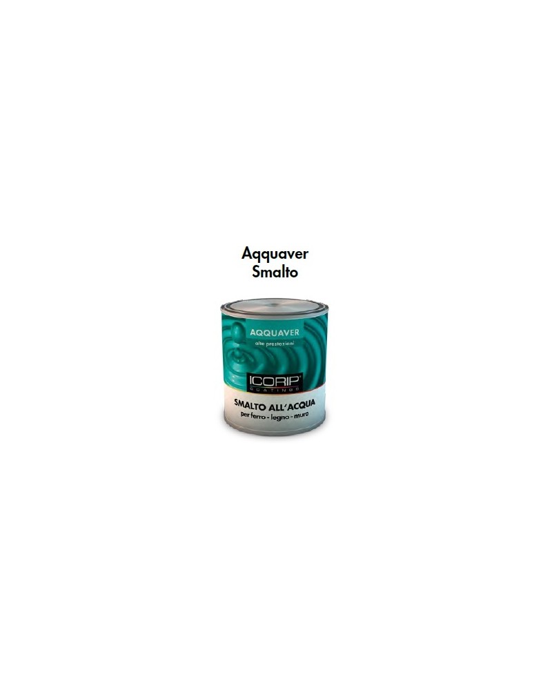 AQQUAVER SMALTO ALL\'ACQUA LUCIDO BIANCO ML375 ICORIP per interni e esterni.