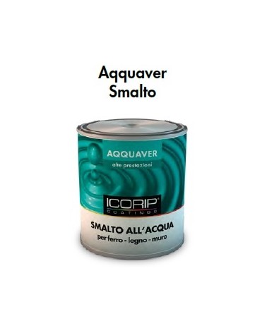 AQQUAVER SMALTO ALL\'ACQUA LUCIDO BIANCO ML375 ICORIP per interni e esterni.