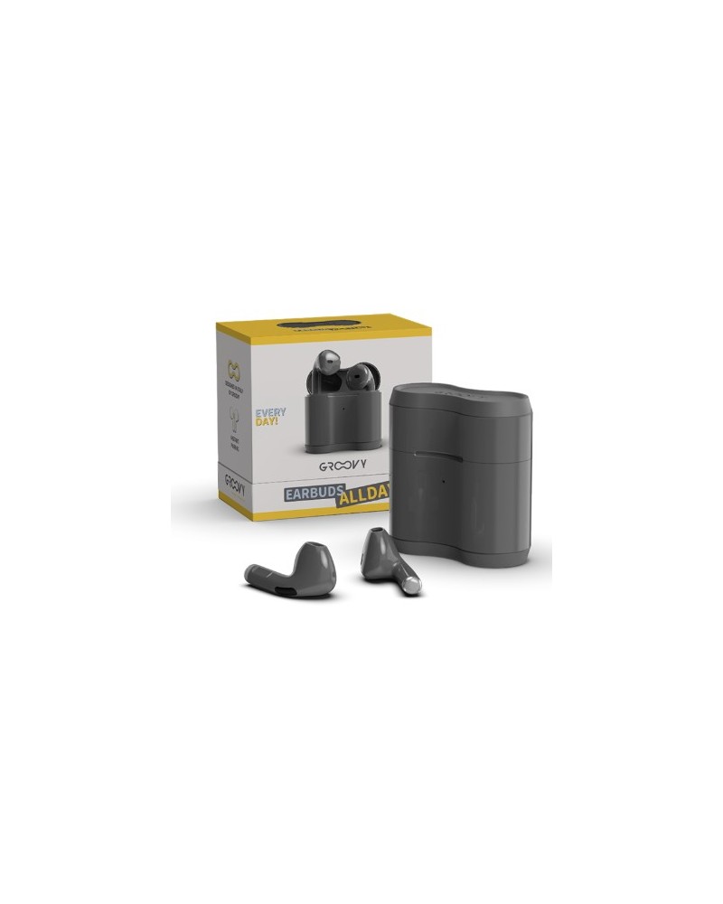 AURICOLARI BLUETOOTH 5.3  EARBUDS ALLDAY. Suono di Alta Qualità. Fino a 4 ore di conversazione e riproduzione.Versione Bluetooth