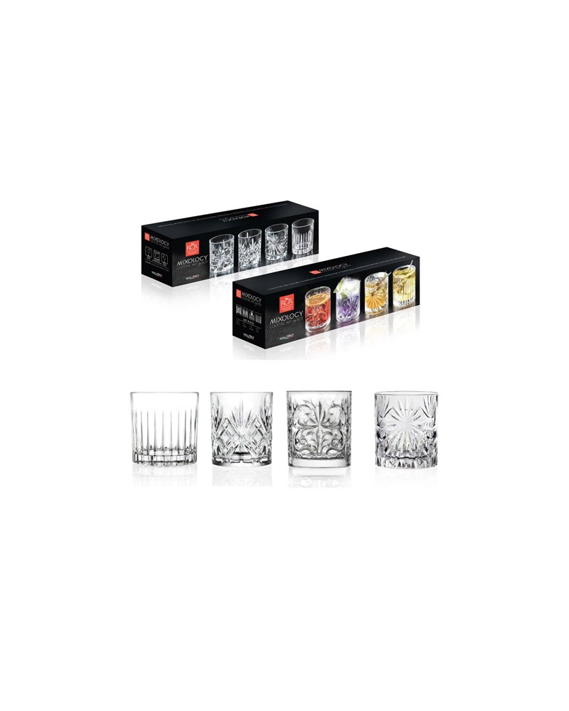 BICCHIERI MIXOLOGY ASSORTITI RCR SET 4 PEZZI