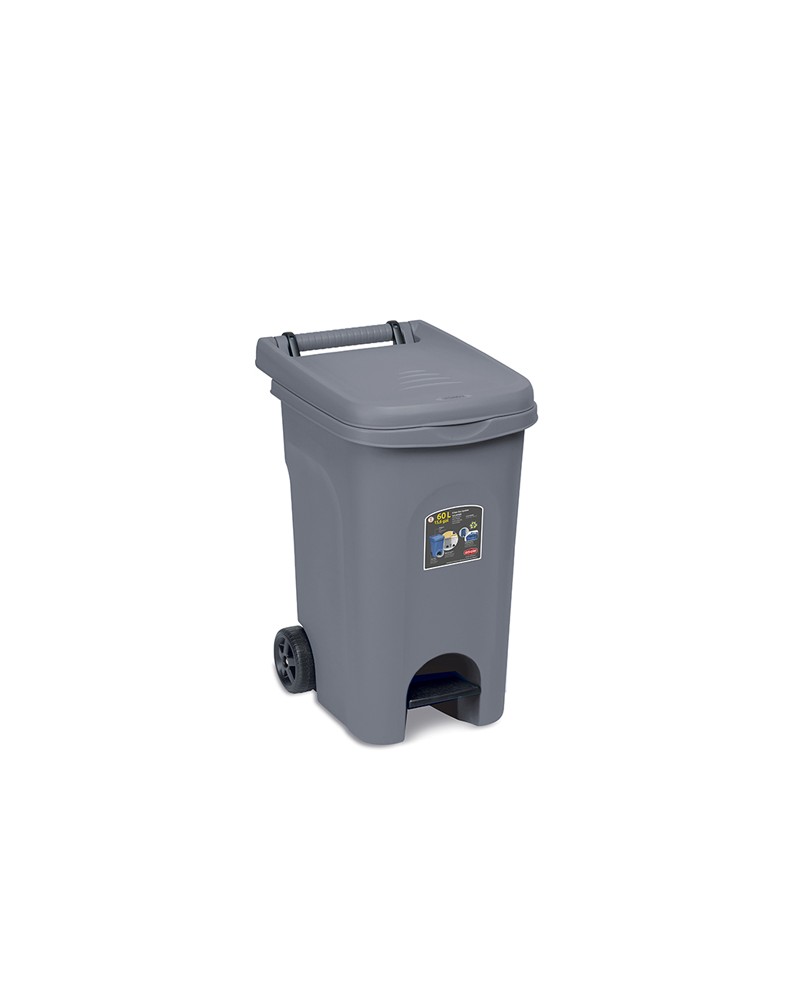 BIDONE Urban Eco System 80 lt con pedale GRIGIO