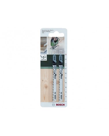 Bosch set 2 lame seghetto alternativo HCS T 101 B PER LEGNO Profondità di taglio: 3-30mm