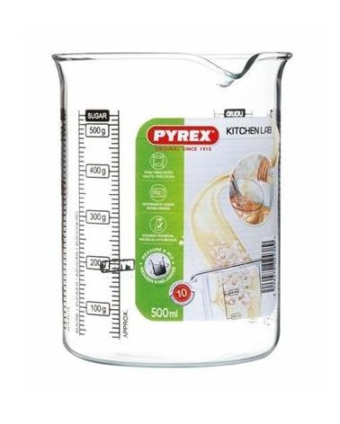 CARAFFA IN VETRO BOROSILICATO CON MISURATORE 500ML PYREX