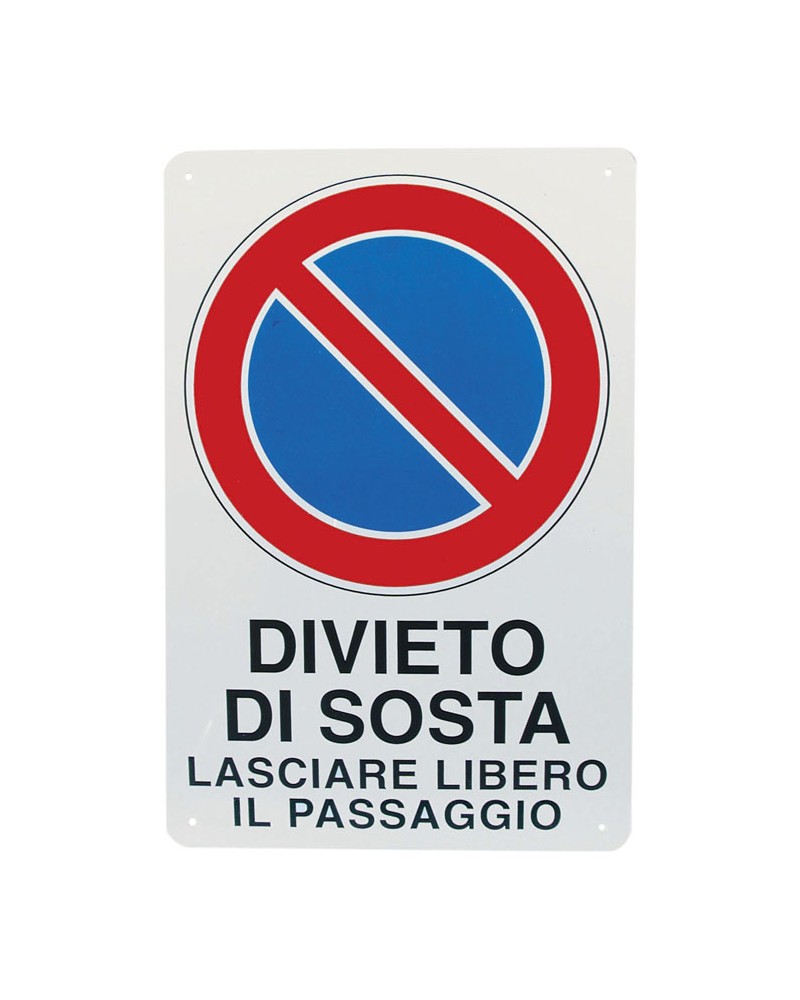 Cartello LASCIARE LIBERO IL PASSAGGIO  in plastica 30X20CM