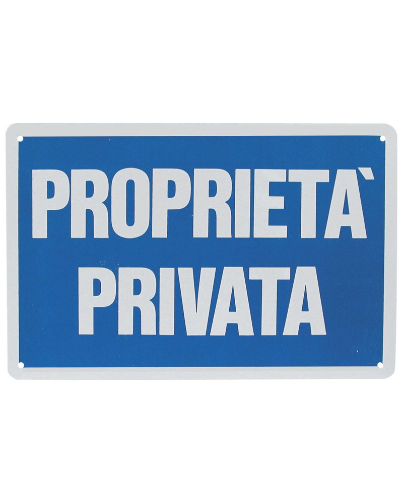 CARTELLO PROPRIETA\' PRIVATA IN PLASTICA