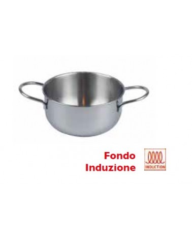 Casseruola 2 manici INOX CM14 ART. 157-14 DAISY. adatta anche per induzione.