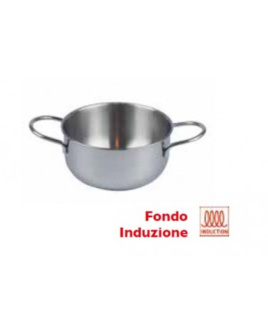 Casseruola 2 manici INOX CM20 ART. 157-20 DAISY. adatta anche per induzione.