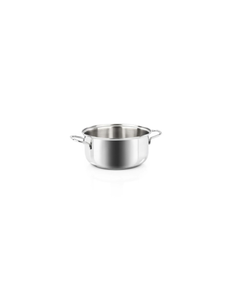 CASSERUOLA IN ACCIAIO INOX 18/10 CM12 BONITA BARAZZONI. Fondo termoradiante adatto anche per induzione, Manici ergonomici, Satin