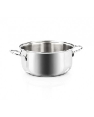 CASSERUOLA IN ACCIAIO INOX 18/10 CM18 BONITA BARAZZONI. Fondo termoradiante adatto anche per induzione, Manici ergonomici, Satin