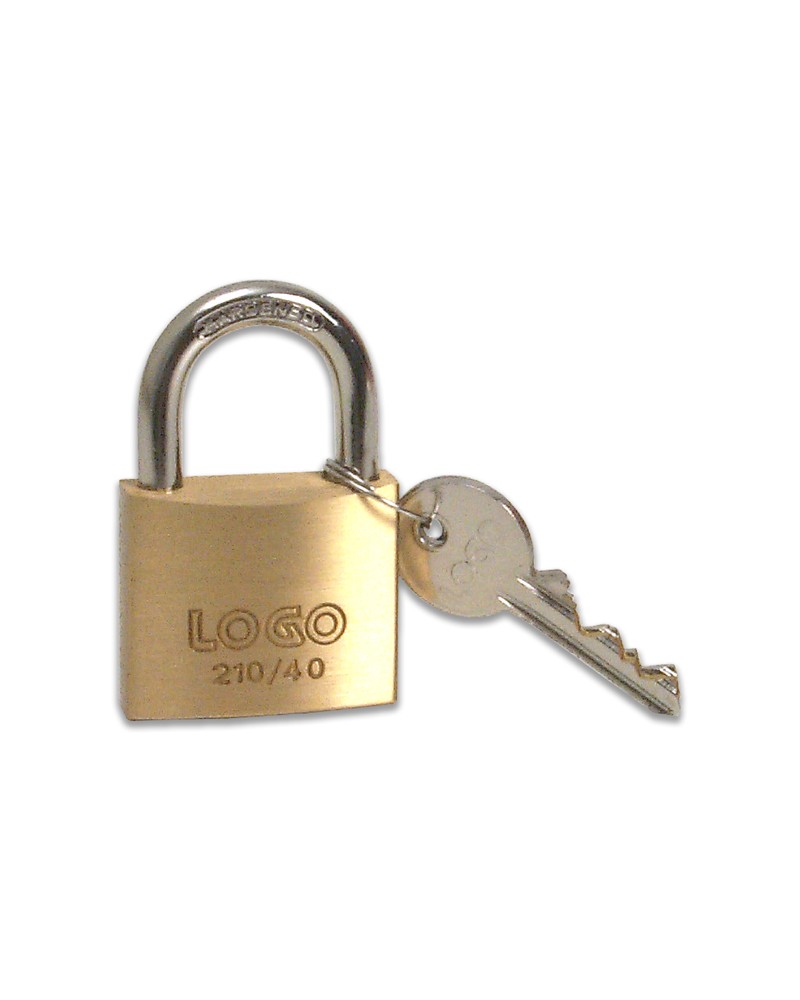 Cisa 21010-20-0 MM20 Lucchetto LOGO ad arco normale, corpo in ottone, fornito con 2 chiavi.