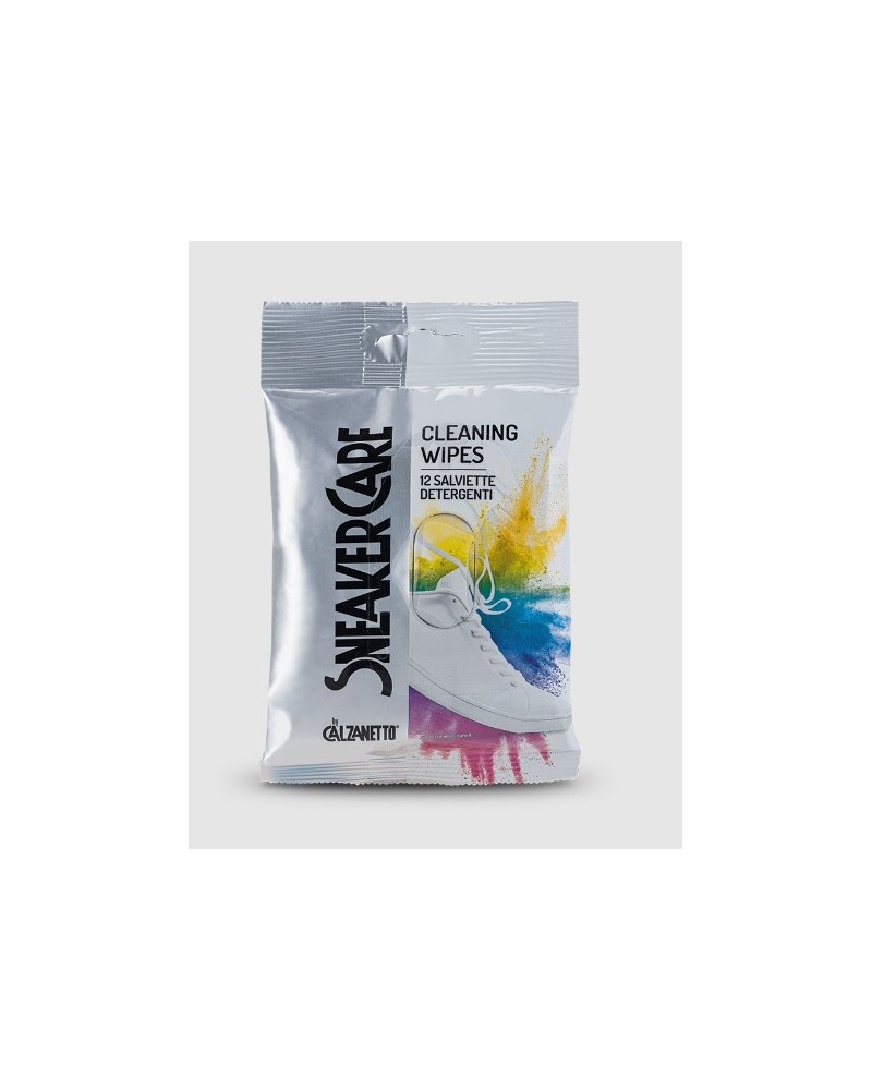 Cleaning Wipes, 12 salviette detergenti per la pulizia istantanea di sneakers di qualsiasi colore e materiale. Pratiche, comode,