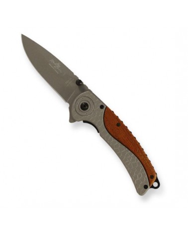 Coltello chiudibile Extreme Adventure LAMA CM8 trekking inserto legno.